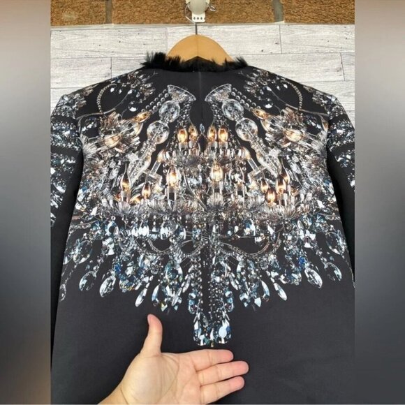 Clover Canyon Chandelier Print Blazer Jacket reversible faux fur medium - Picture 7 of 16